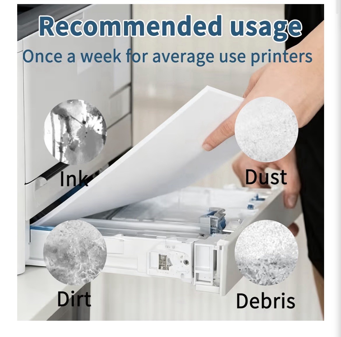 Printer Cleaning Sheets 15-Pack – 【Removes Ink, Dust, Dirt & Debris】8.5 x 11 …