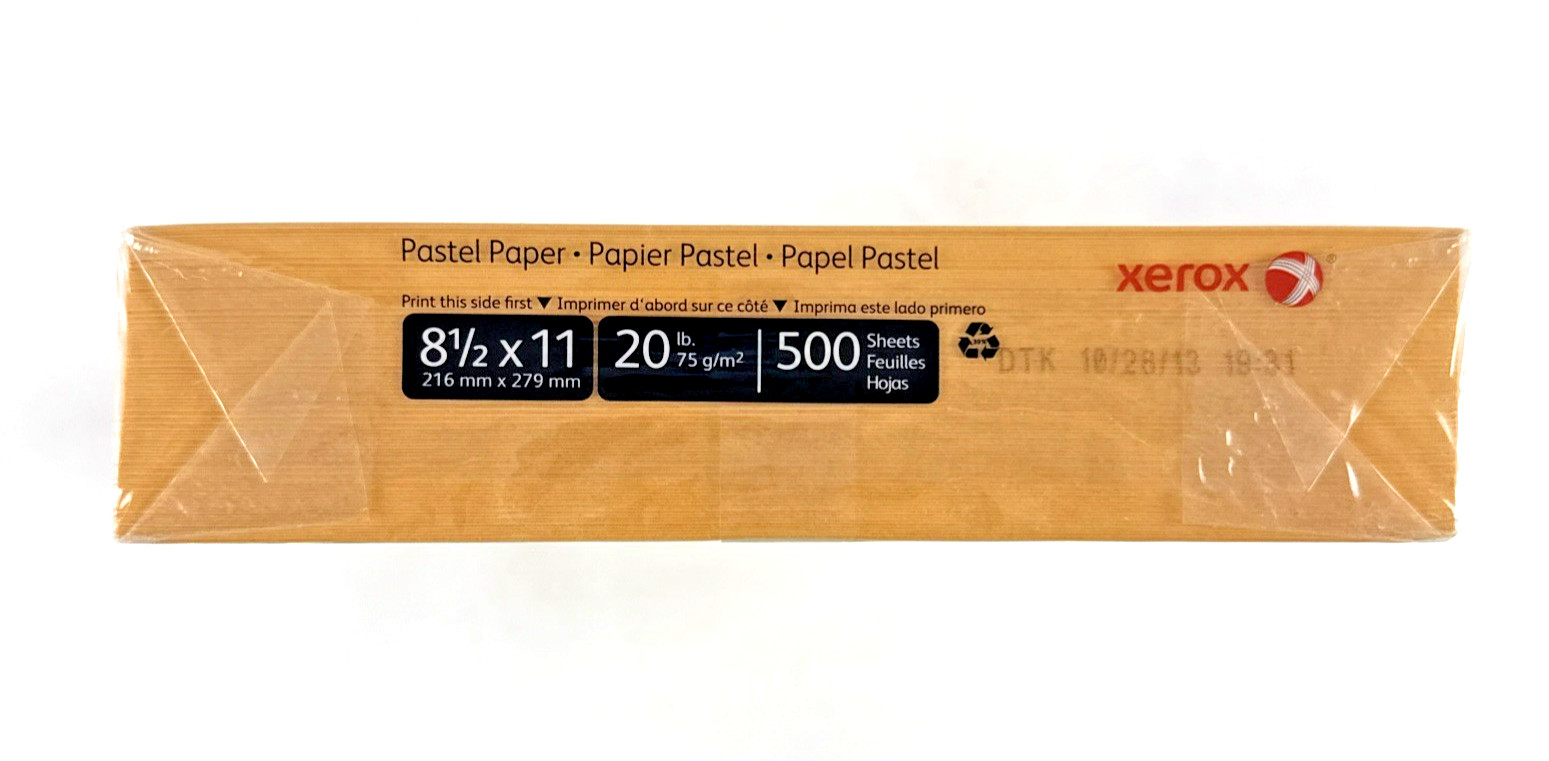 NEW Xerox Multipurpose Paper BUFF (Tan) 20lb Letter 8.5×11 500 Sheets Acid-Free