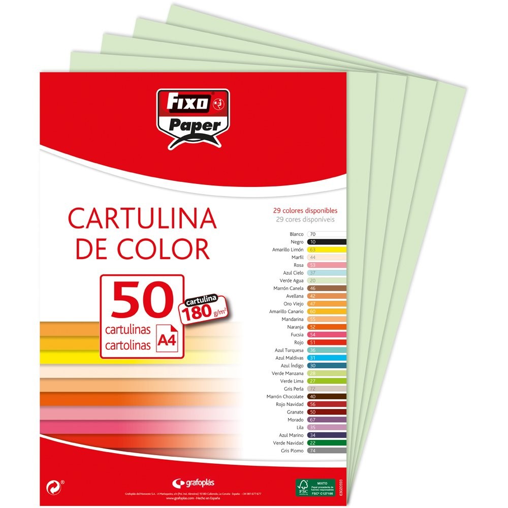 11110320 Pack of 50 Cards, A4, Green