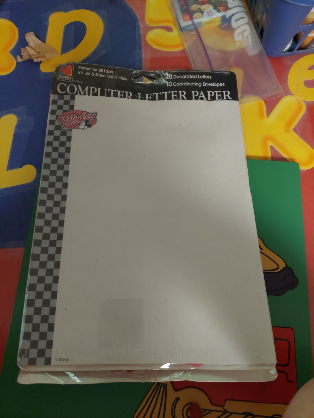 Sealed Set of Disney Computer Letter Paper – Stationary – Mickey Mouse