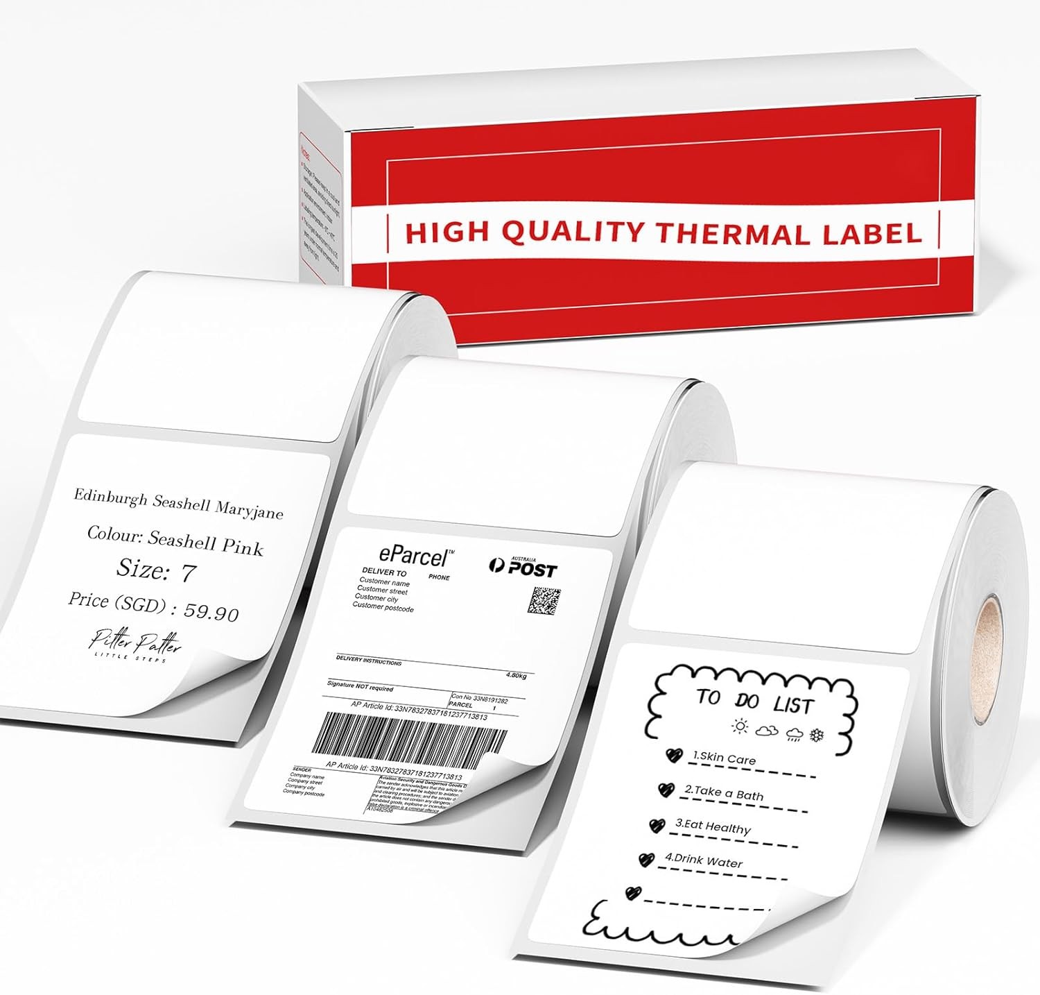 White Sticker Label Self-Adhesive Tag Paper for Phomemo M110/M200/M221 Printer