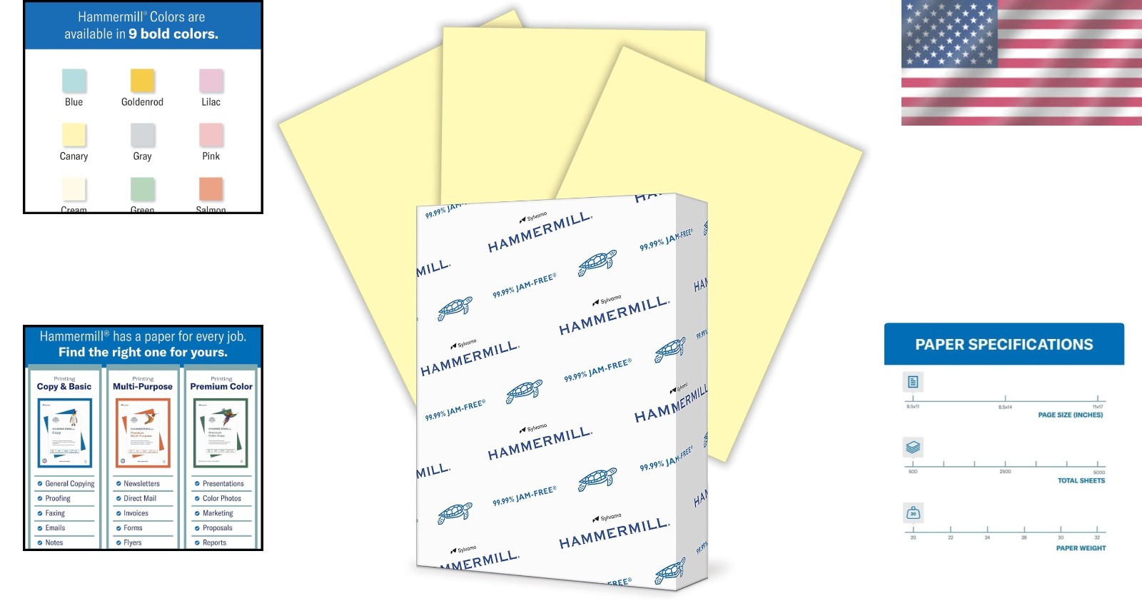 High-Quality Eco-Friendly 20 lb Canary Paper – 500 Sheets for All Printing Needs