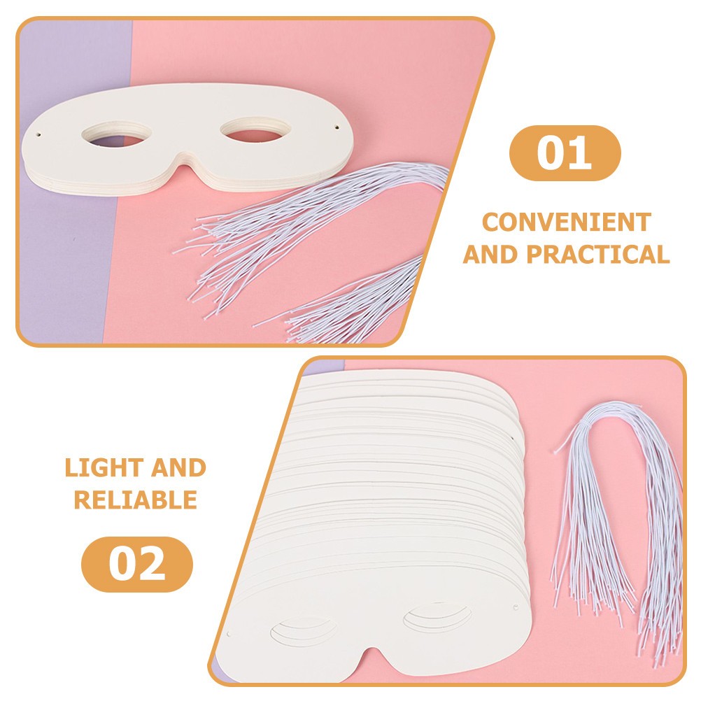 40 Pcs Masquerade Mask for Women White Blank Eye Masks to Decorate