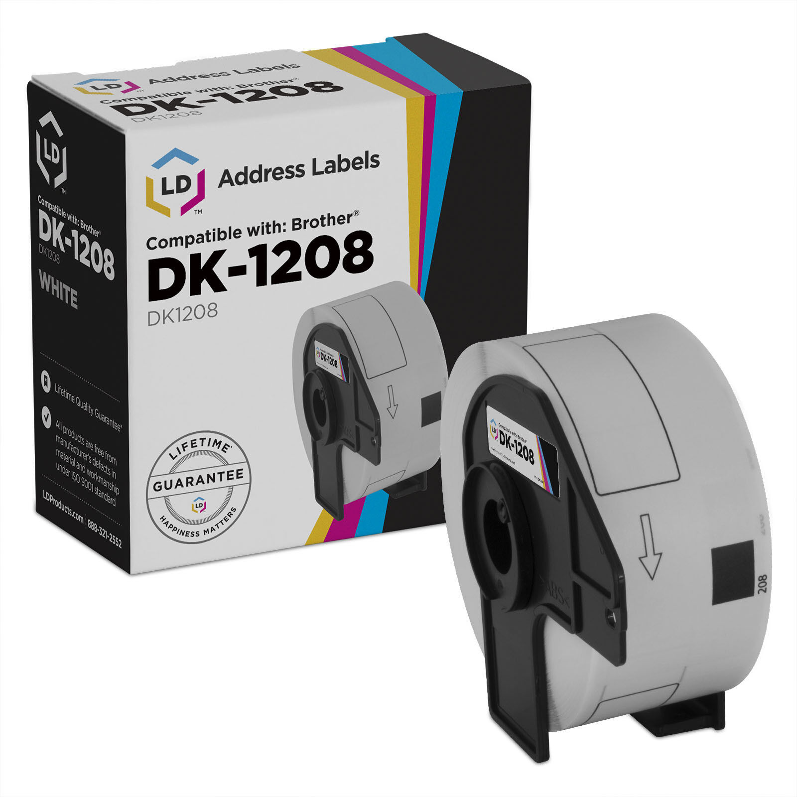 LD Compatible Brother DK-1208 Address Labels / 1.4 in x 3.5 in