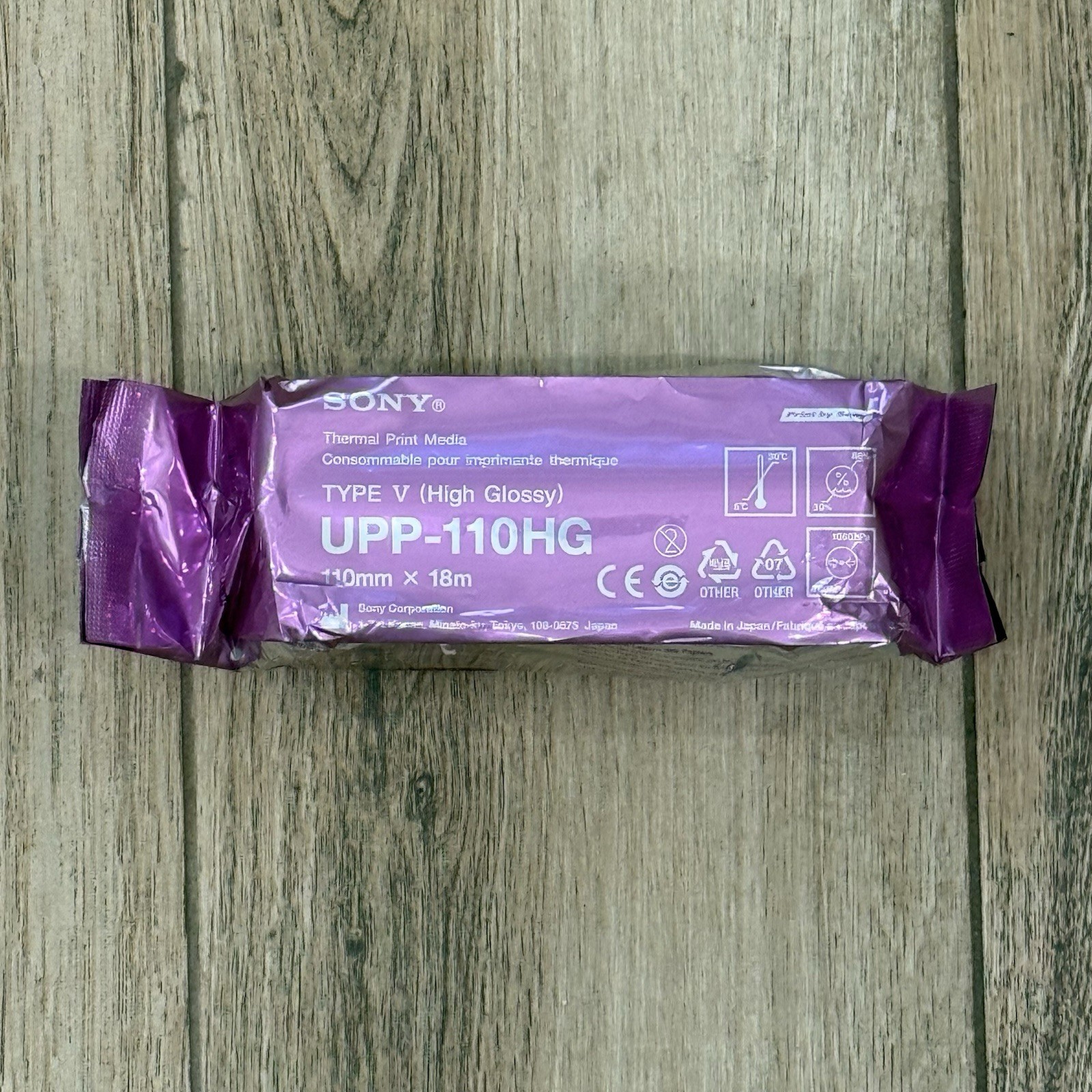 Sony UPP-110HG Type V High Glossy 110mm X 18m Thermal Printer Paper 1 Roll – NEW