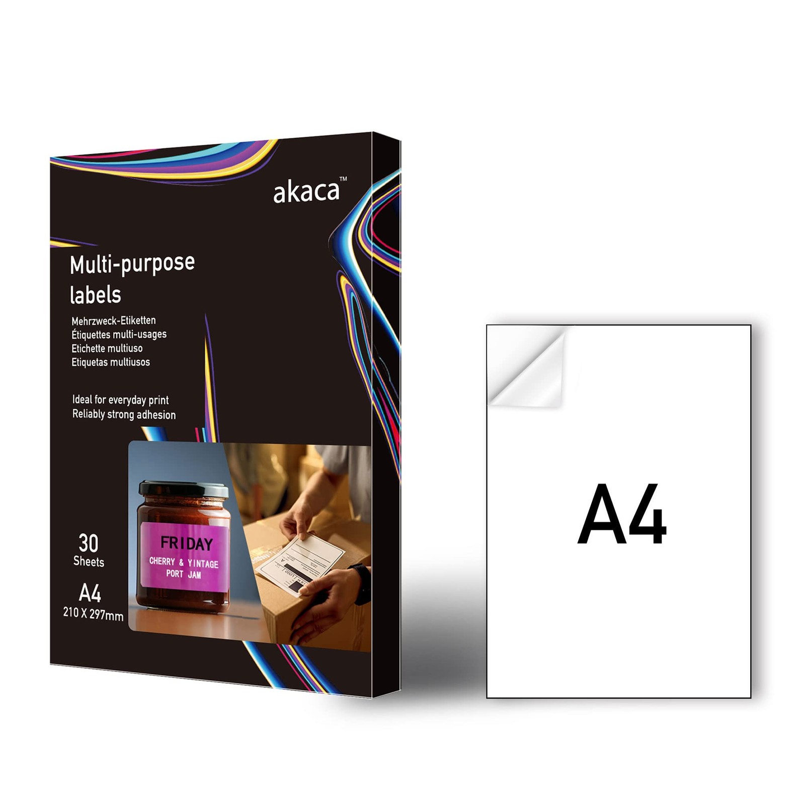 Universal Labels, Self Adhesive Printable Matte Blank Paper Sticky Label…