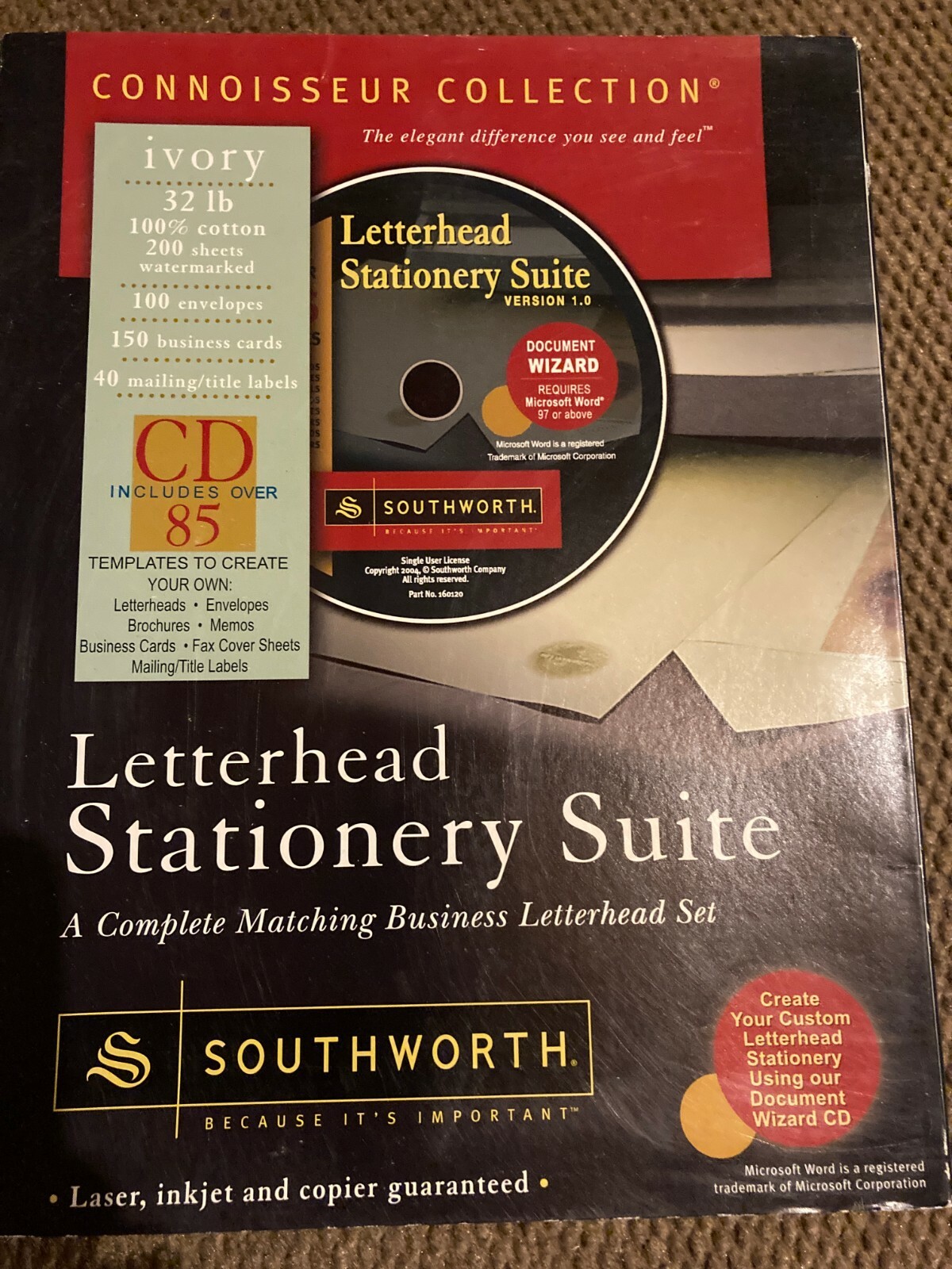New Southworth Letterhead Stationary Suite Connoisseur collection