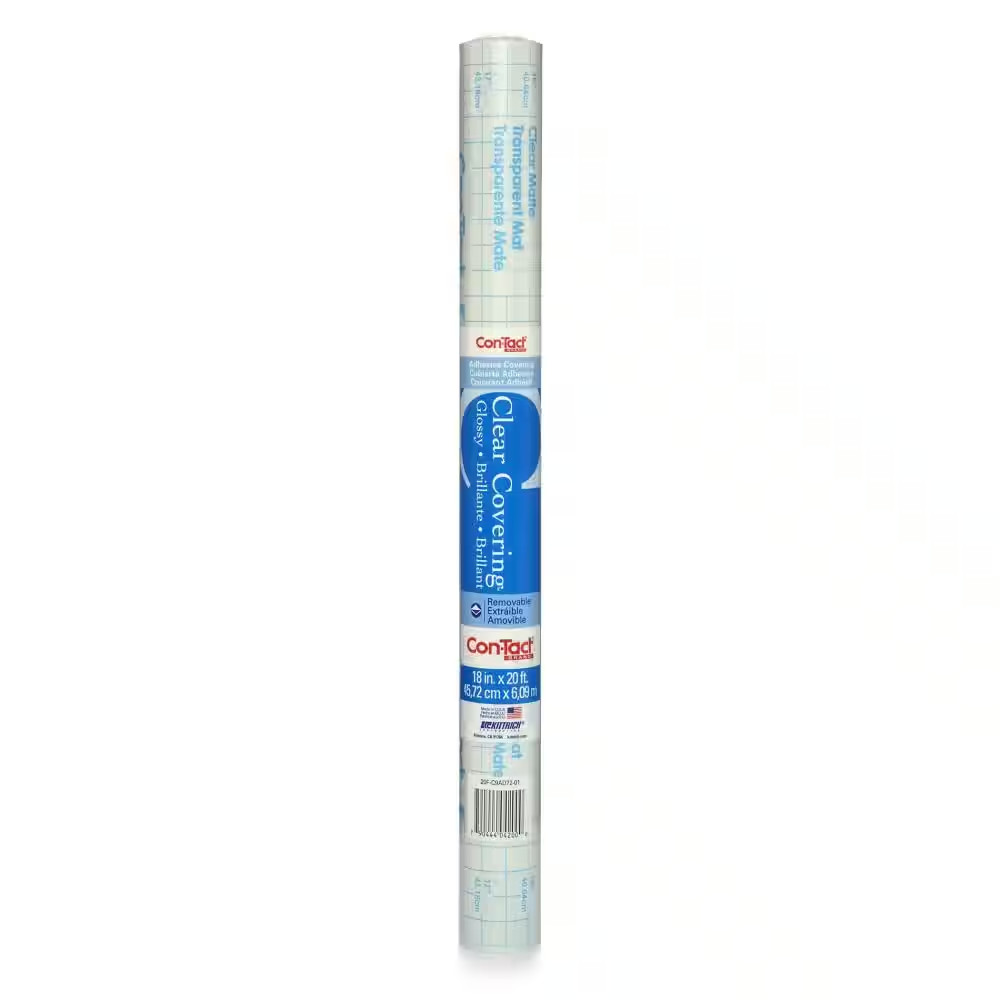 ConTact Clear Cover Liner 18 in x 20 ft 6 Rolls Self Adhesive Vinyl Shelf Drawer