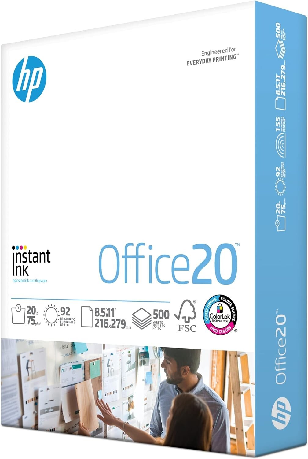 HP Papers | 8.5×11 Paper |Office 20 lb | 1 Ream – 500 Sheets | 92 Bright |