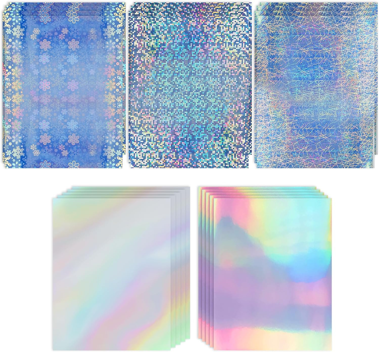 Koala Printable Holographic Vinyl Sticker Paper for Inkjet and Laser Printers, W
