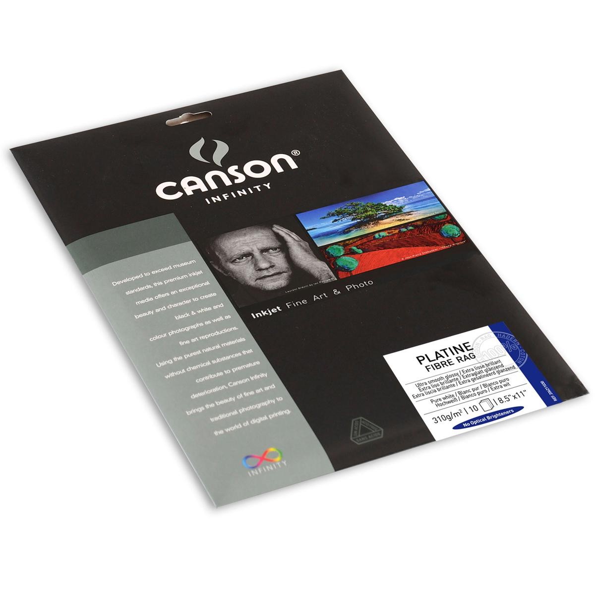 Canson Infinity Platine Fibre Rag Bright White Smooth Satin Inkjet Paper, 310gsm
