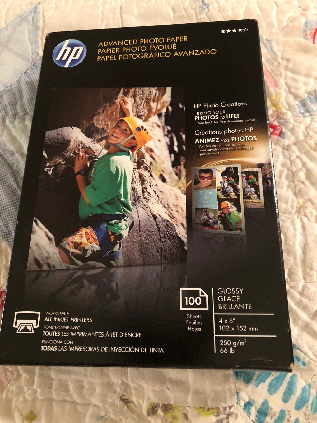 HP Advanced Photo Paper 4X6 Glossy NEW Sealed 100 Sheets