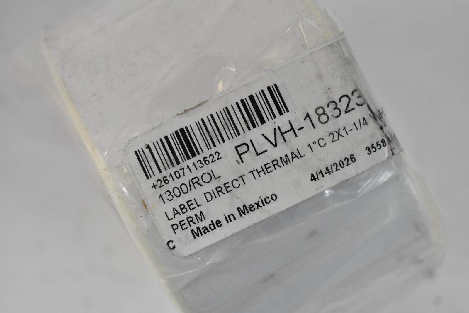 10pc Thermal Label Rolls PLVH-18323 THERMD50 White 1C 2×1-1/4 6 Rolls Direct