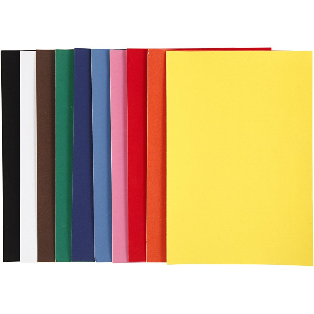 100263 Velour Paper, A4, 21 x 30 cm, 140 g, 10 Sheets, Blue