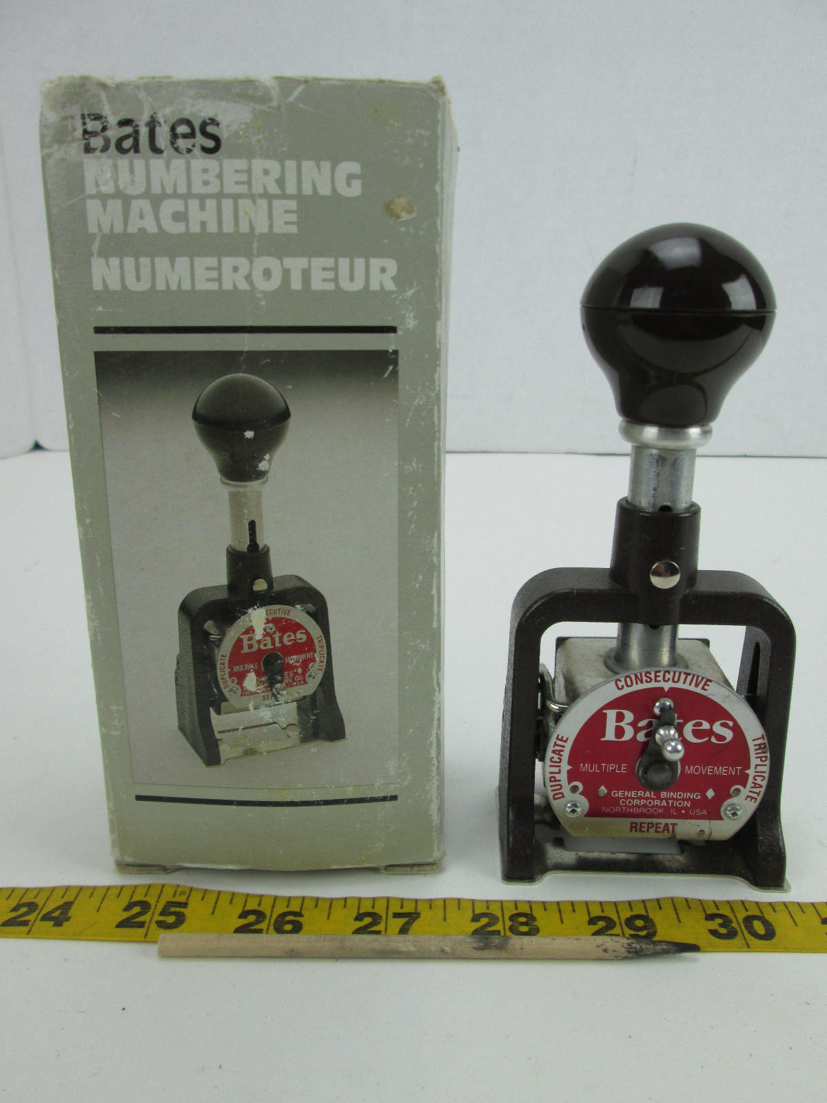 Bates Numbering Machine 6 Wheels Style E Multiple Movement Dup Con Tri Repeat T