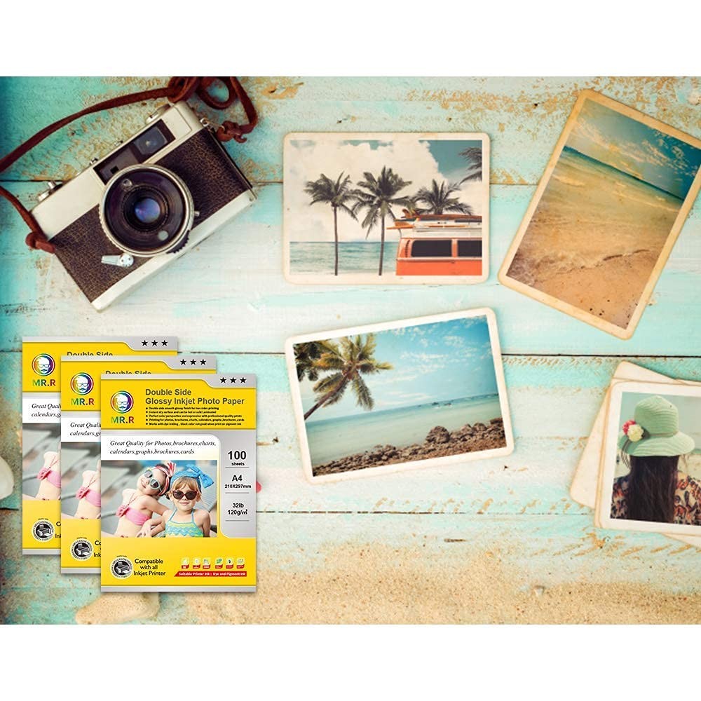 120gsm 100 Sheets A4 Size Double Sided High Gloss Inkjet Printable Photop…