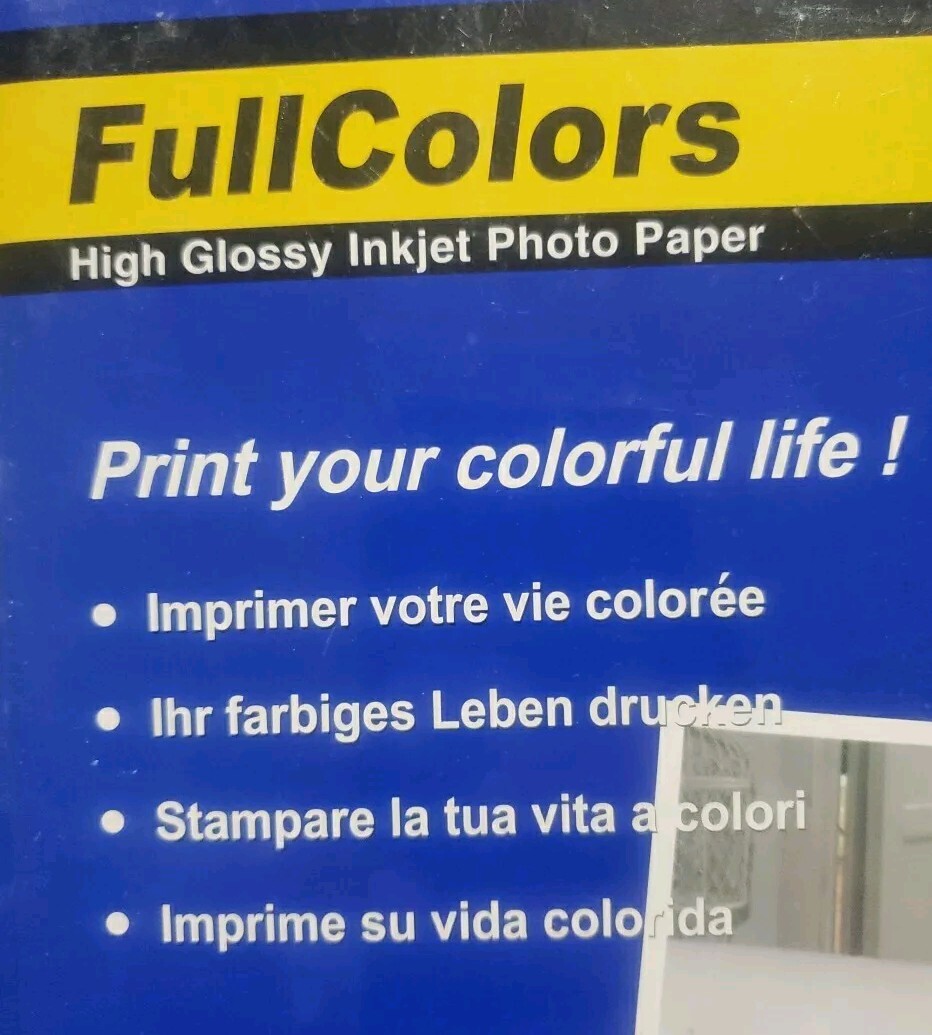 FULL COLORS A4 High Glossy Photo Inkjet Paper 240g/m -20 Sheets