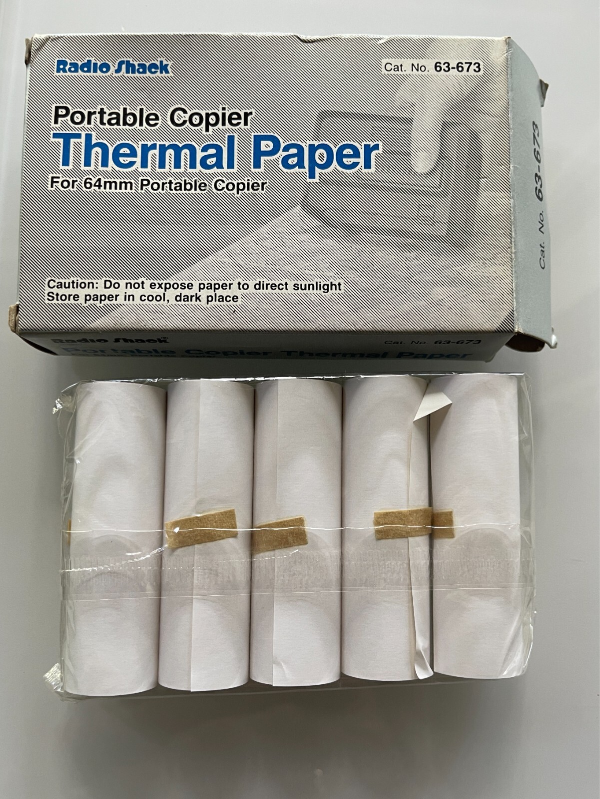 Vtg. Radio Shack Portable Copier Thermal Paper #63-673 for 64mm Portable Copier