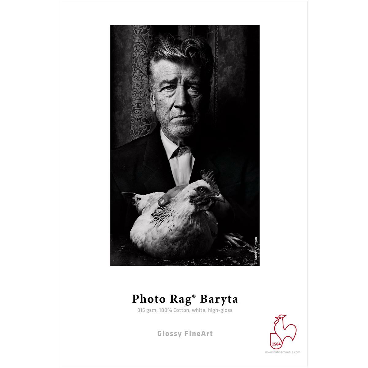 Hahnemuhle Rag Baryta 315 Glossy Cotton Photo Paper (8.5×11″), 25 Sheets
