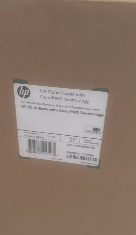 2 Pack HP 20-lb Bond with ColorPRO Technology 36in x 500ft for PageWide Printers