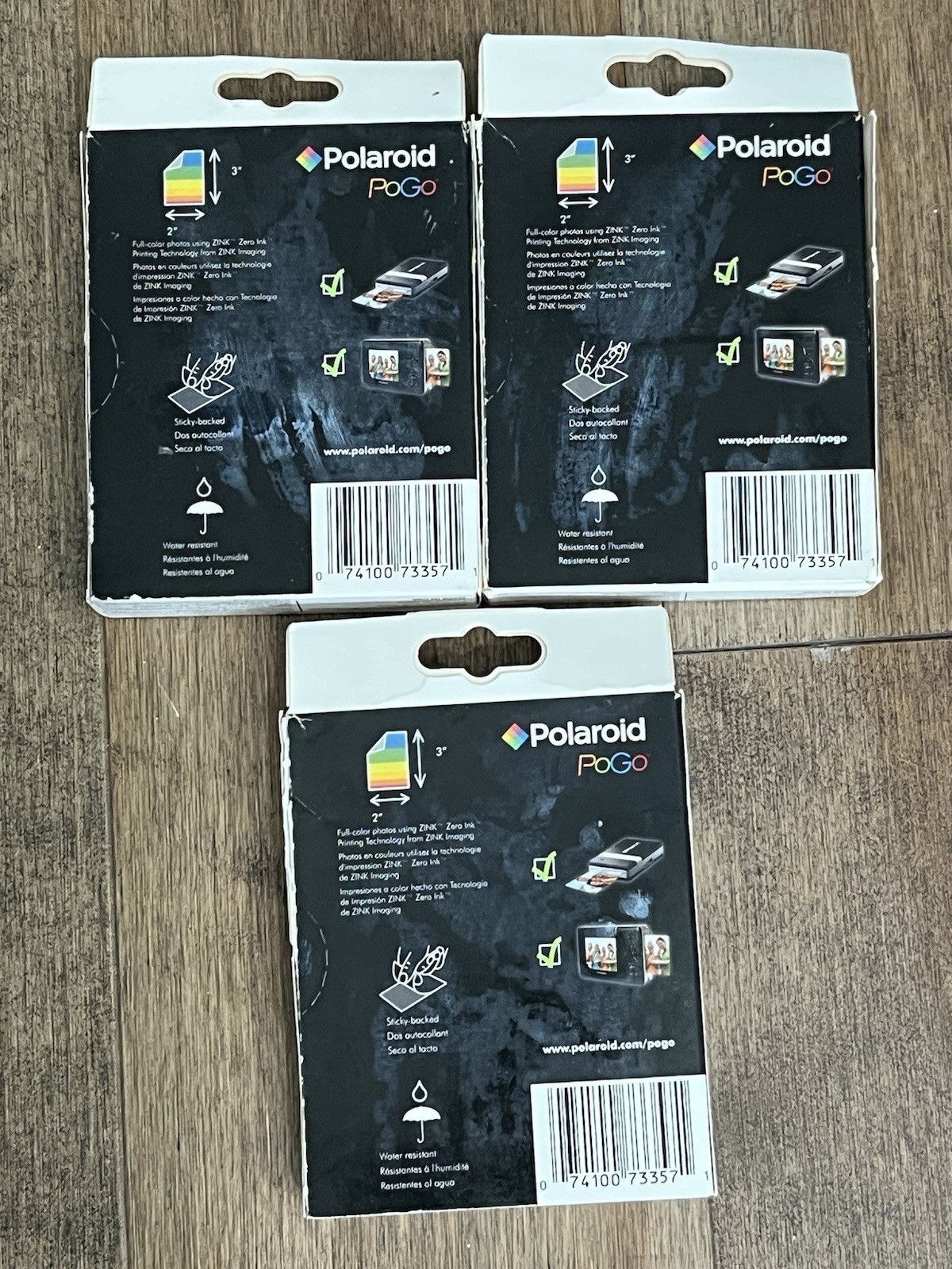Polaroid PoGo 2×3″ Zink Photo Paper 30 Sheets New Lot of 3