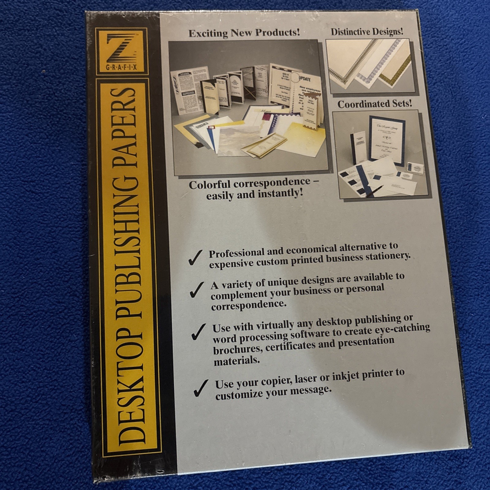 Letterhead Z Grafix Desktop Publishing Papers STATELY 50 Letterhead 25 Envelopes
