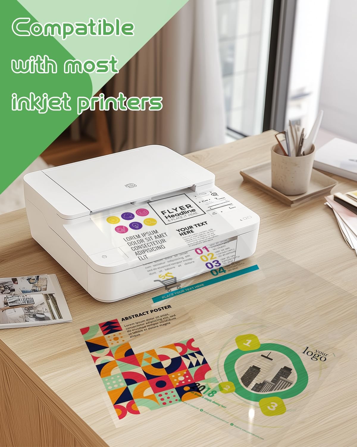 Transparency Film for Inkjet Printers 30 Sheets Paper Clear