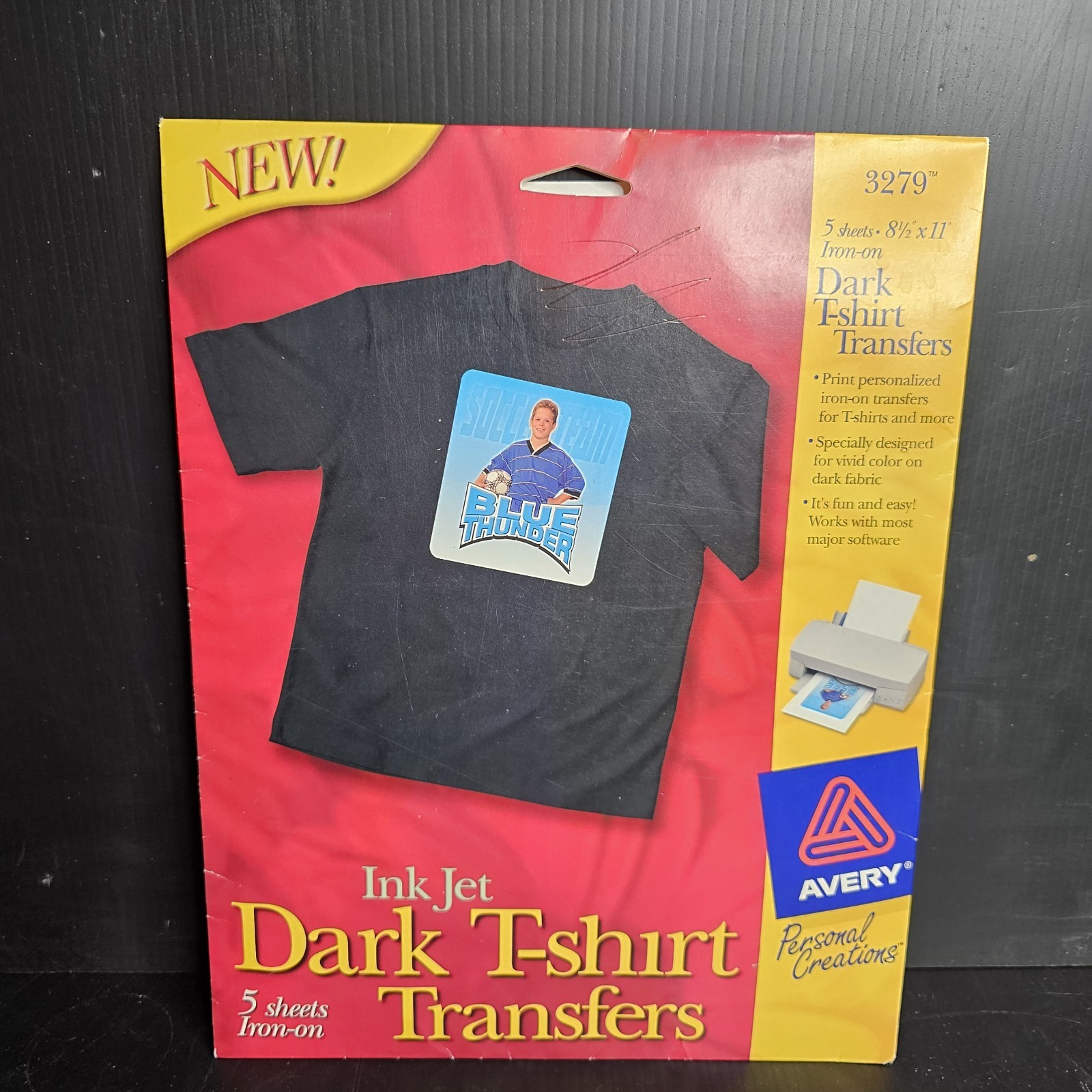 Avery INk Jet Dark T-Shirt Transfers – 5/ 8.5″x11 Sheets 3279