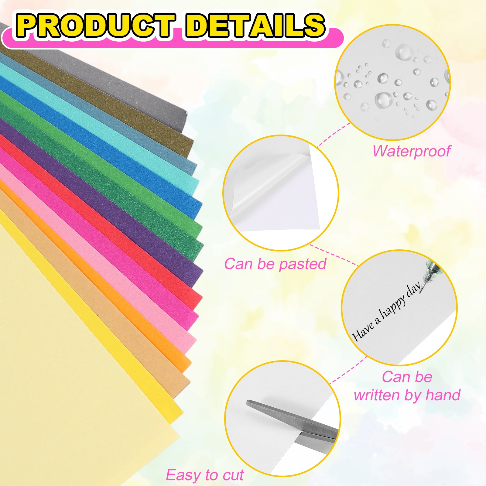 40 Sheets Adhesive Labels A4 for Shipping, White, 40Pcs for Whole Sheet