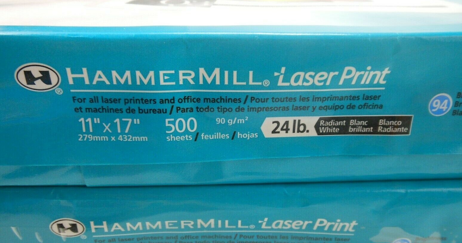 Hammermill 24lb Laser Print Paper 11 x 17″ 500 sheet Package 94