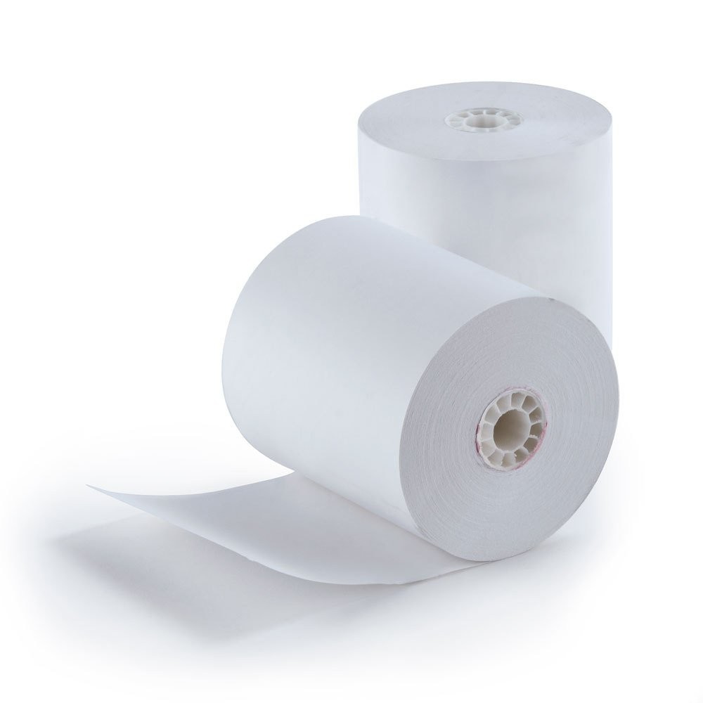 3-1/8 x 230′, 1-Ply Thermal Paper 50 Rolls BPA Free white