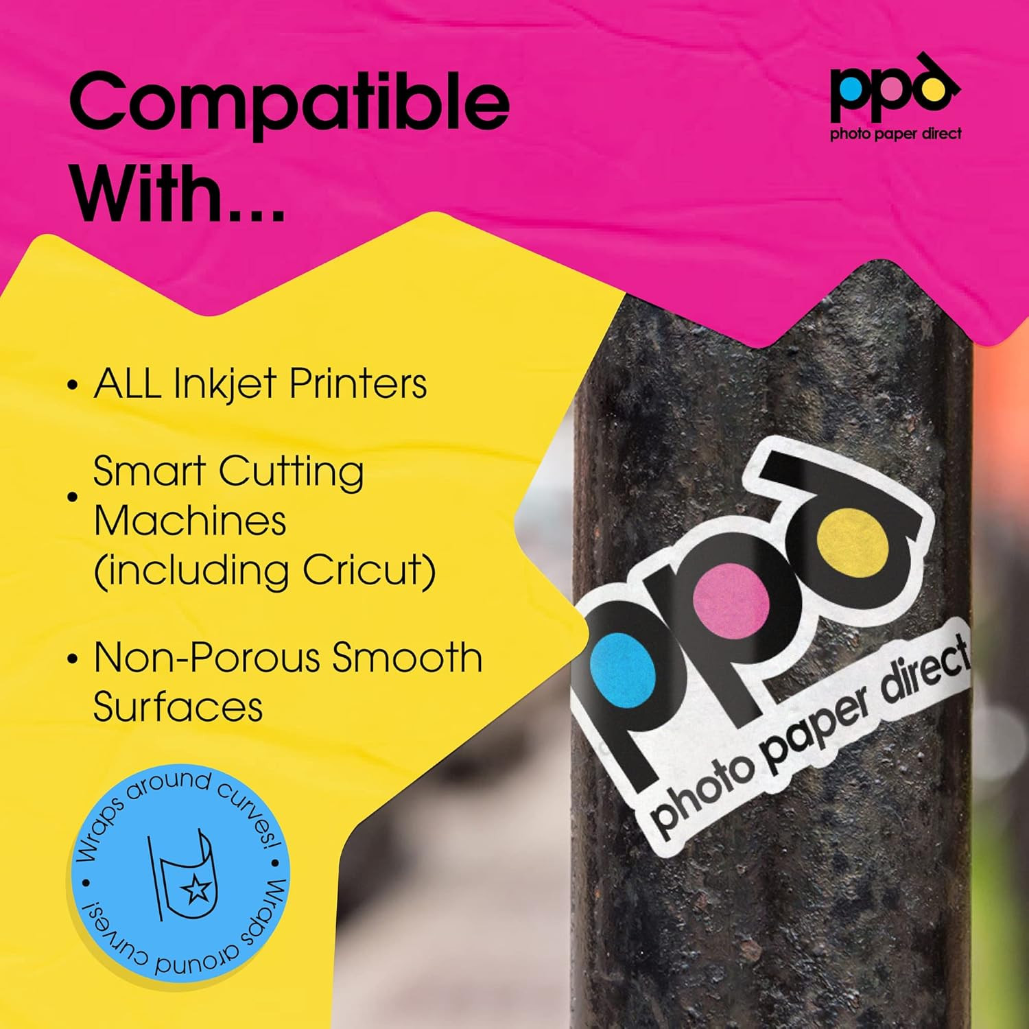 Premium Printable Vinyl Sticker Paper for Inkjet Printer – 50 Sheets Glossy Stic