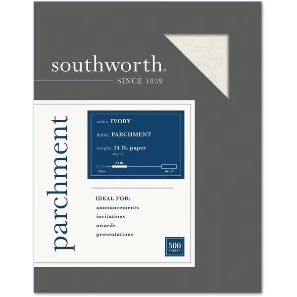 Southworth Paper, Parchment, 24#, Blue P