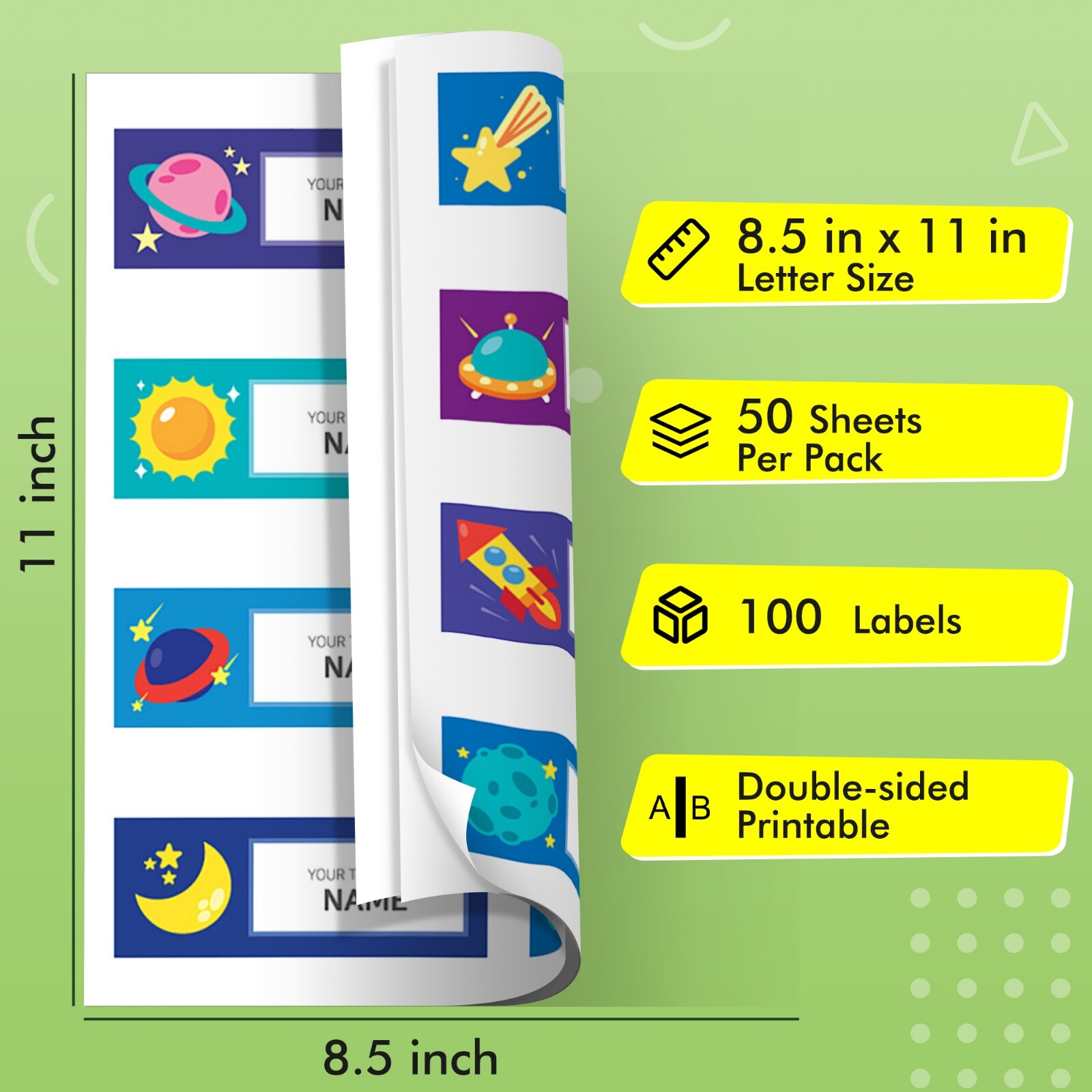 Koala Full Sheet Shipping Labels 8.5×11 500 Full Page Labels for Laser Printers