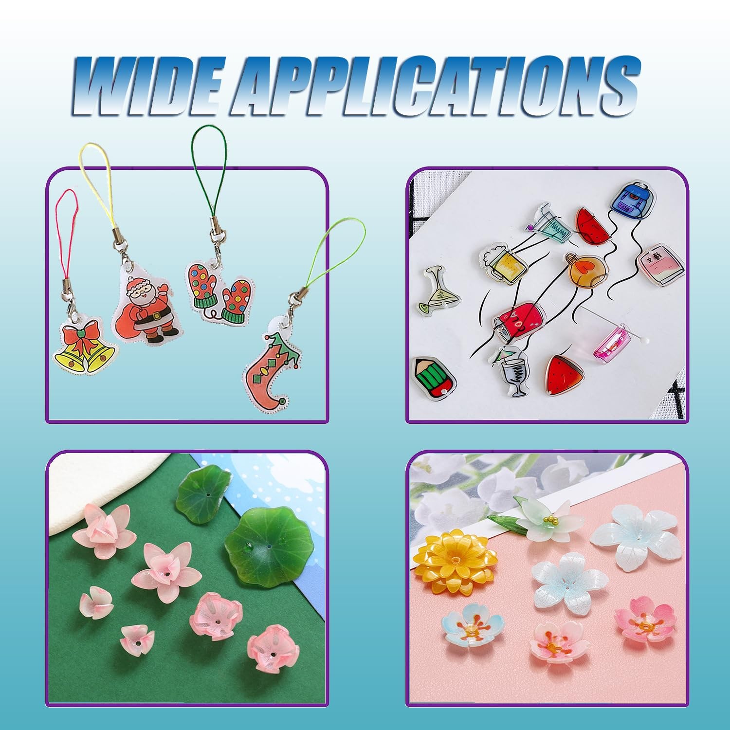 Printable Shrink Plastic Sheets, Shrink Films Papers for Kids Creative Craft,…