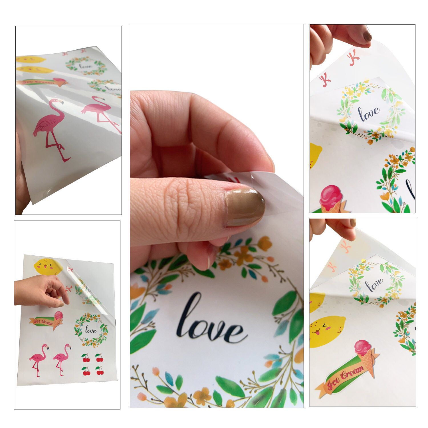 Lot 15-100 Pk Koala Waterproof Clear Sticker Paper for Inkjet or Laser Printers