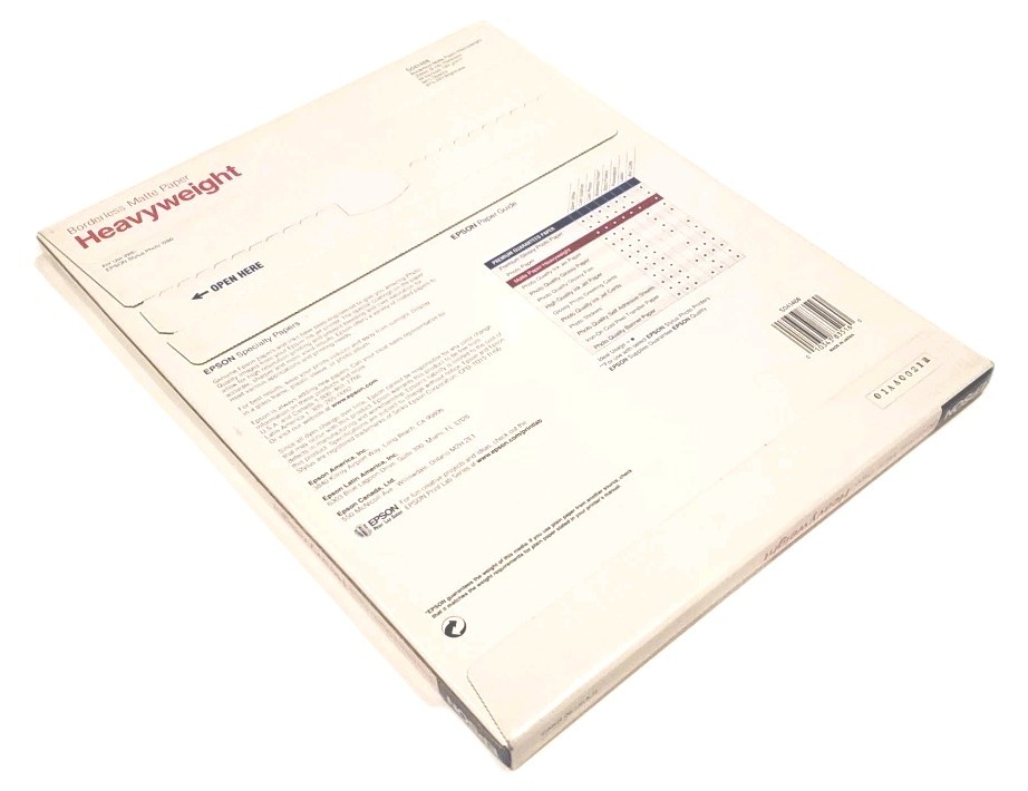 Epson Borderless Matte Paper Heavyweight 11″ x 14″ 50 Sheets