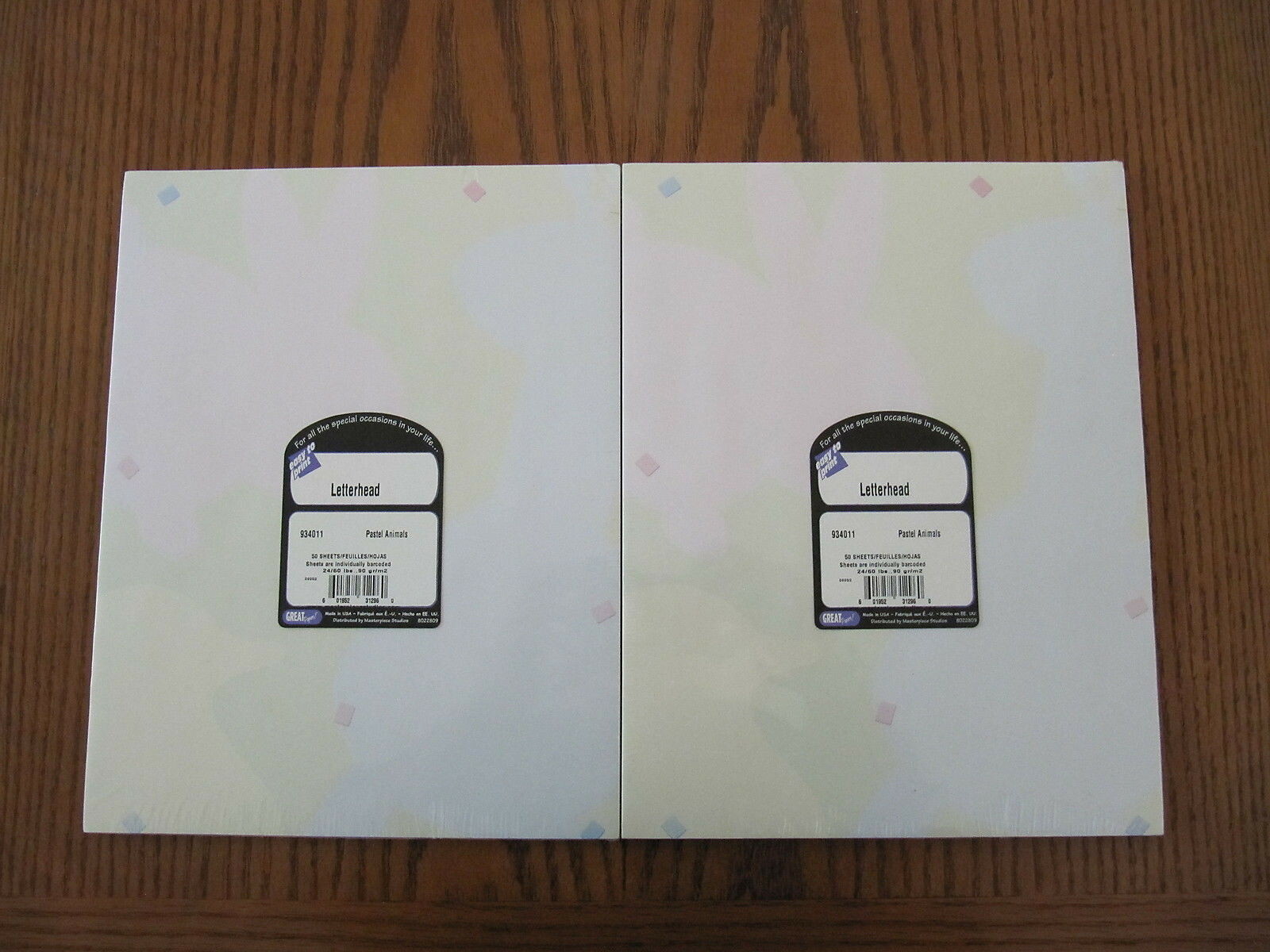 NEW DESIGNER COMPUTER PRINTING PAPER PASTEL ANIMALS LASER/INKJET COMPATIBLE