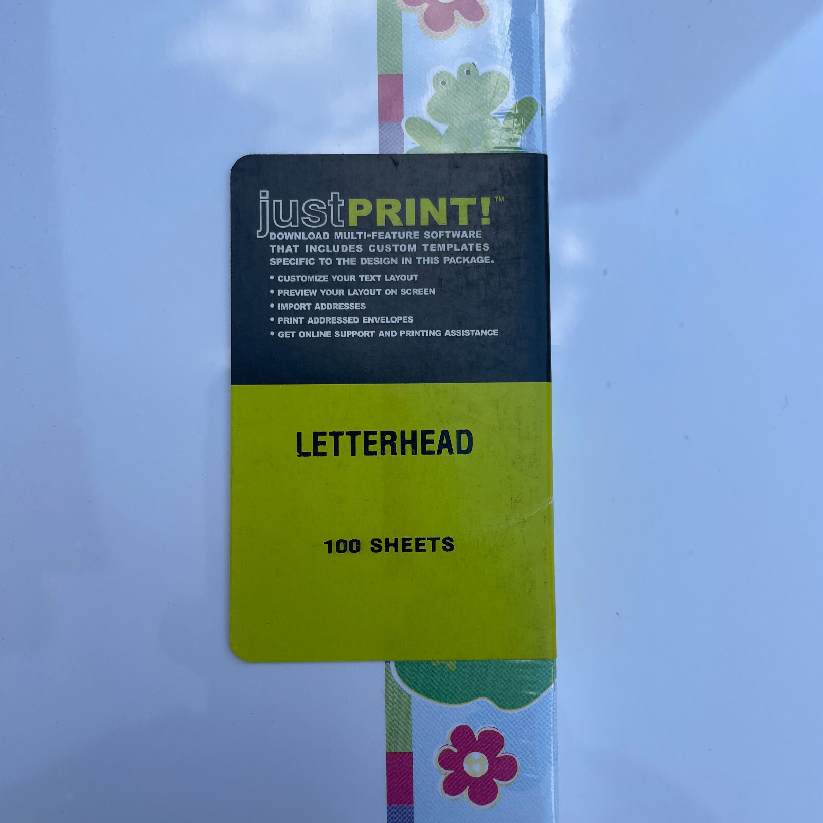 Letterhead Paper Mo’s Frogs Novelty Printer Paper 2 Packs or 200 pcs