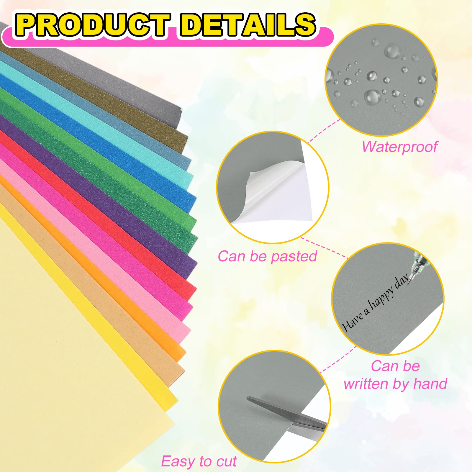 40Pcs Full Sheet Label Sticker Paper, A4 Shipping Labels, Gray