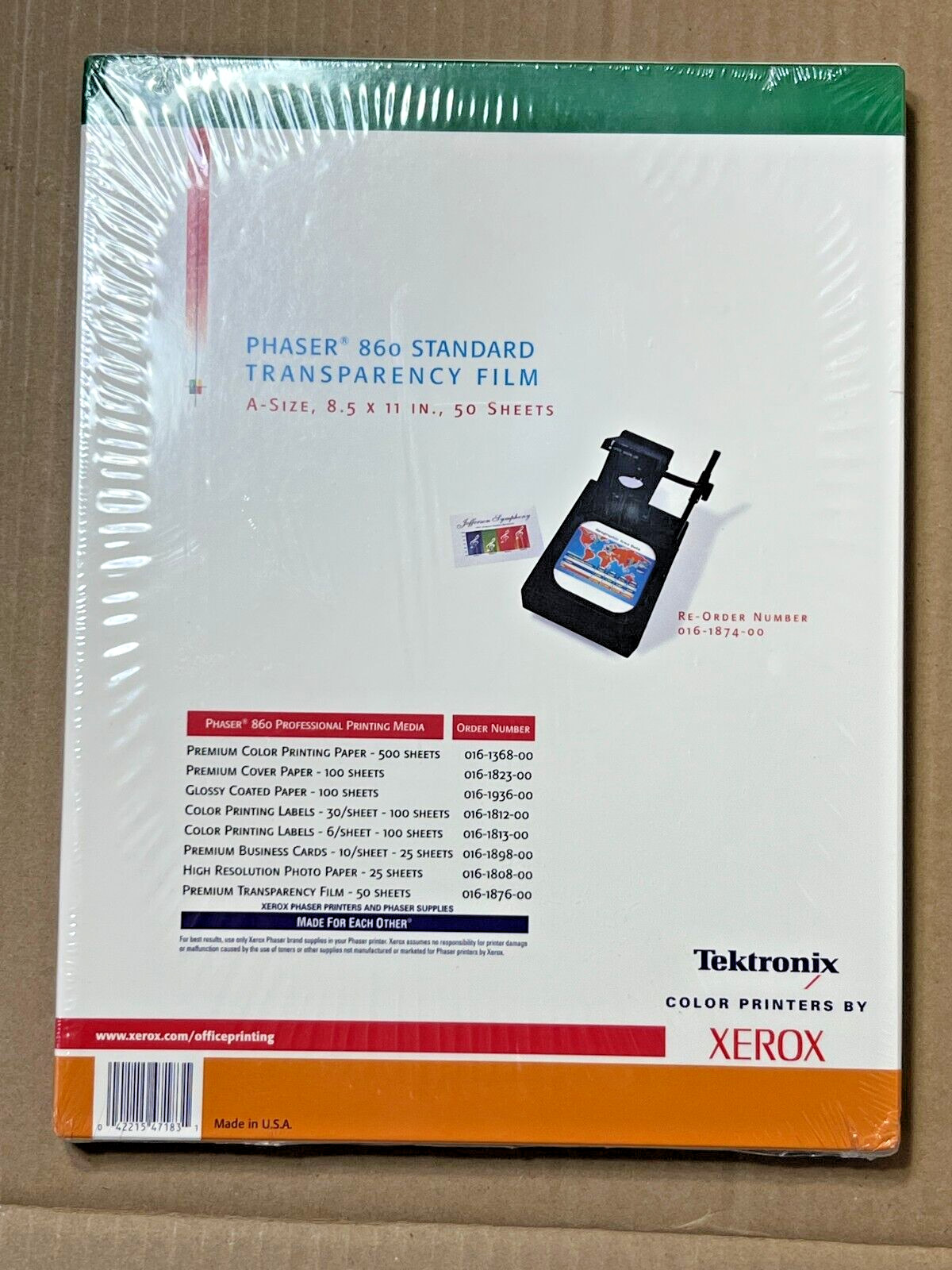 50ct Xerox Tektronix Transparency Film for Copier 8-1/2″x11″ 016-1874-00 [SH]