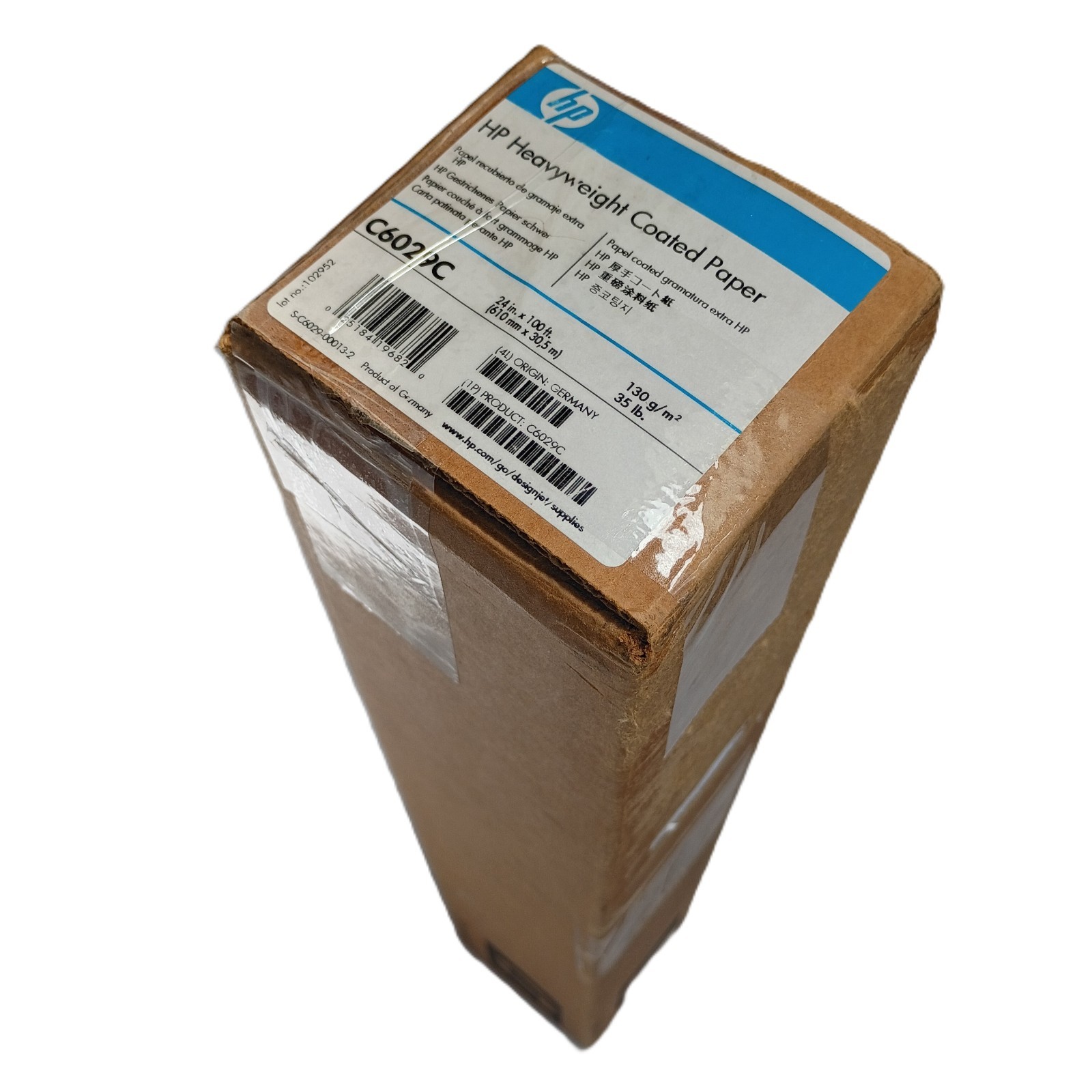 HP C6029C Heavyweight Coated Paper 24″ x 75′ Roll Genuine OEM Matte DesignJet