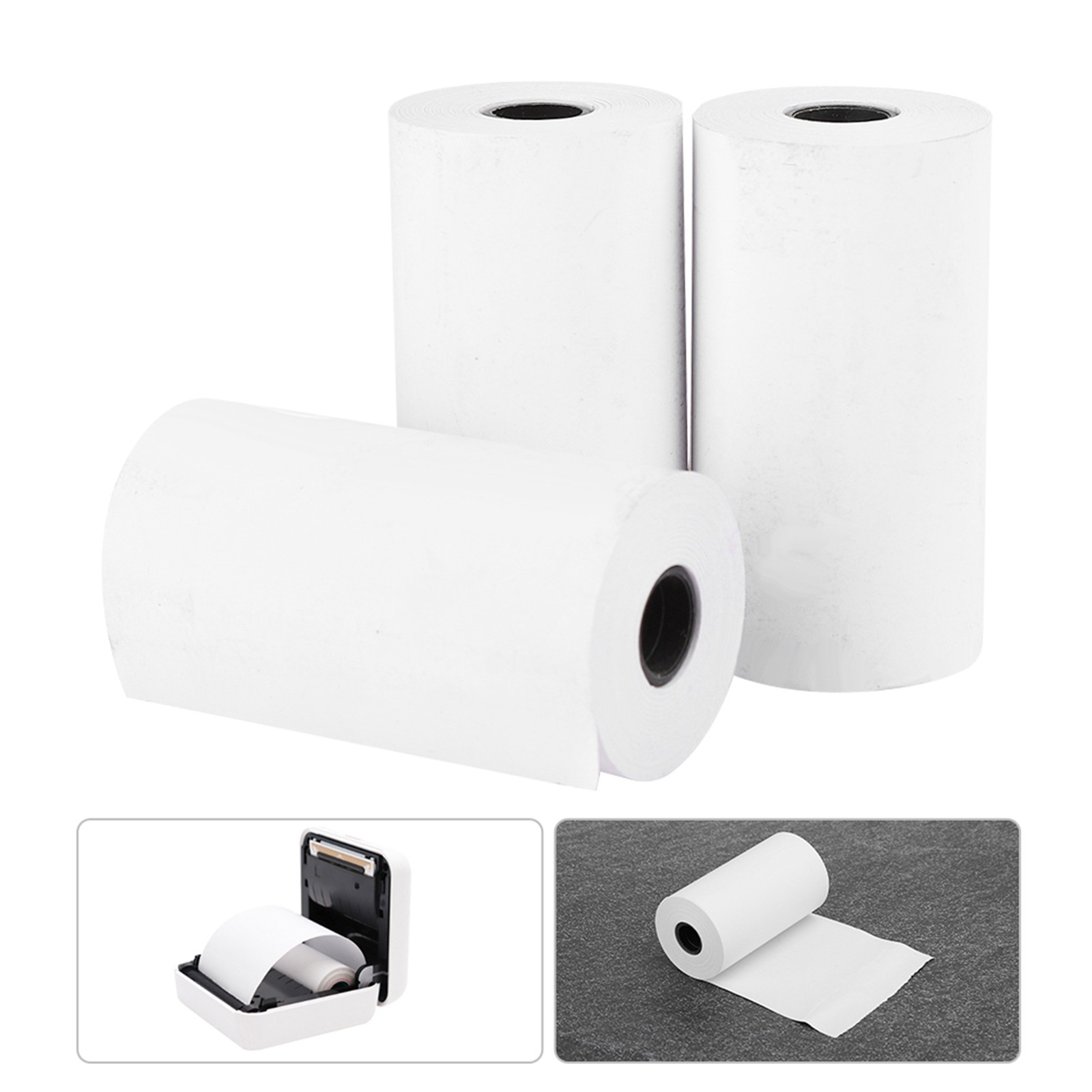 3PCs Thermal Paper Printing Machine Accessories Waterproof 57MM For Peripage