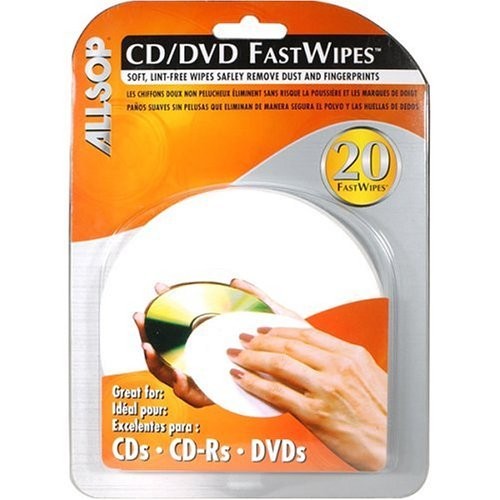 Allsop 50100 Cd/dvd Fast Wipe – Cleaning Wipe – White
