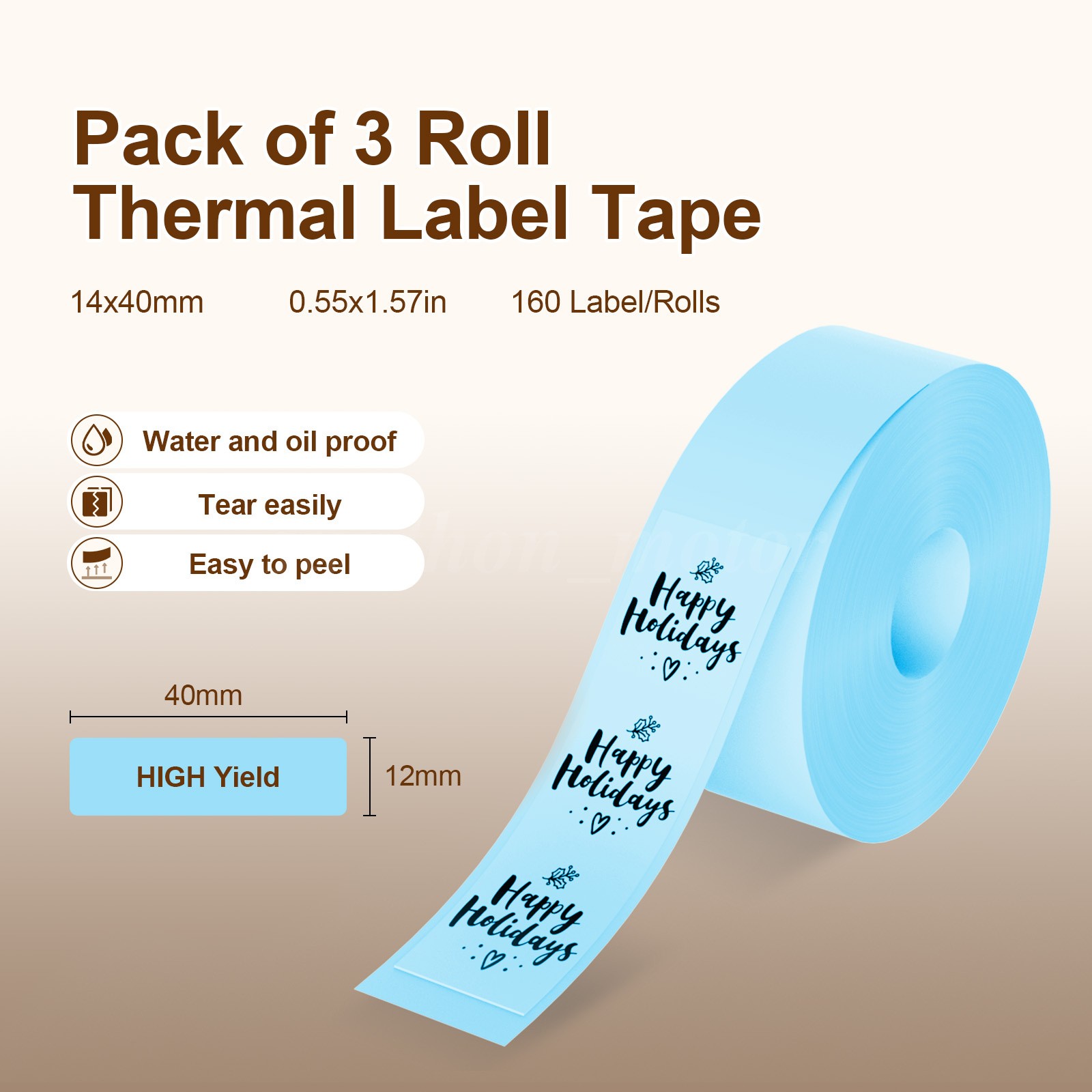 15mm×7m Color Thermal Label Rolls Blue Pink Green Compatible HP2 HP2S Printer