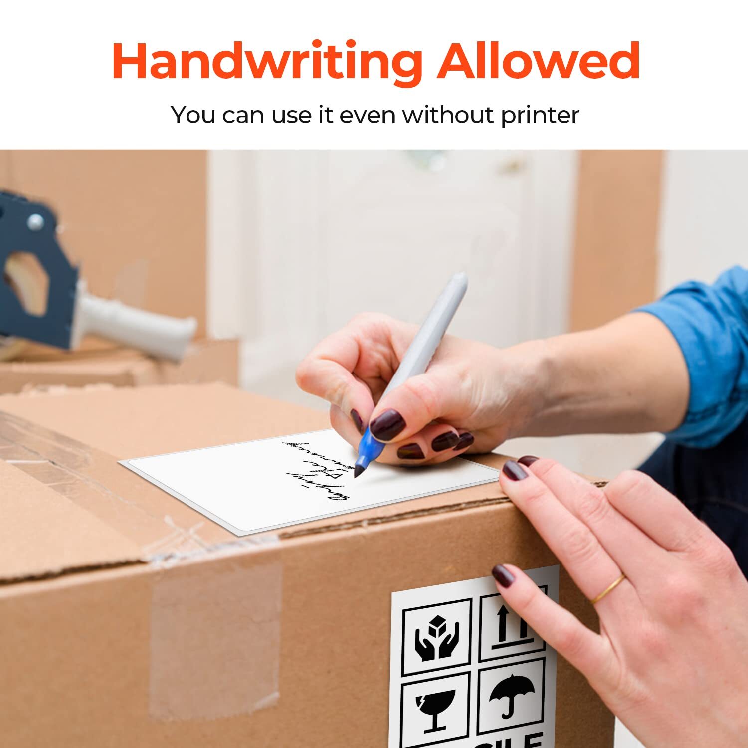2000PCS 4×6″ Fan-Fold Direct Thermal Shipping Paper Address Label Sticker Paper