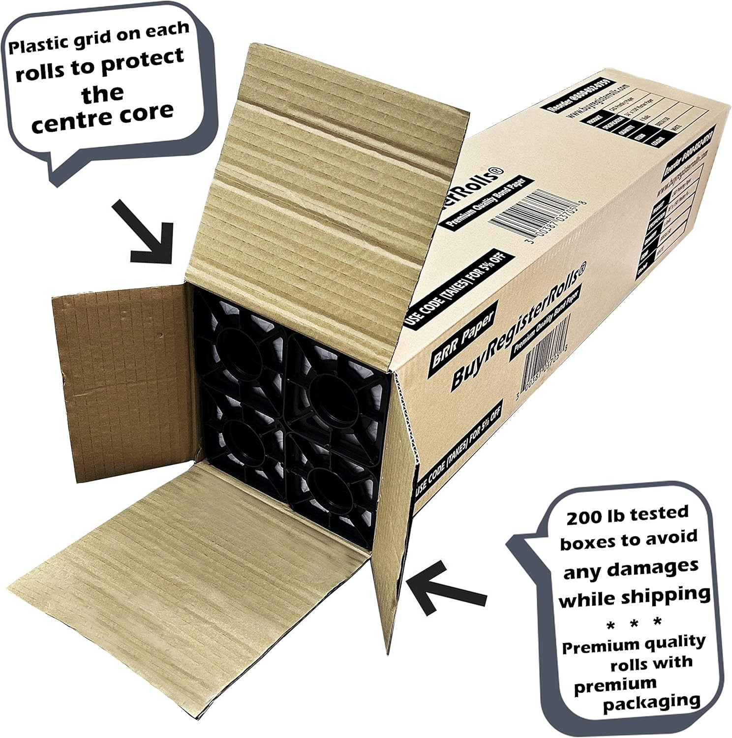 36’’ X 150’ Plotter Paper (New & Premium 4 Rolls) 20 Lb Uncoated 96 Bright White