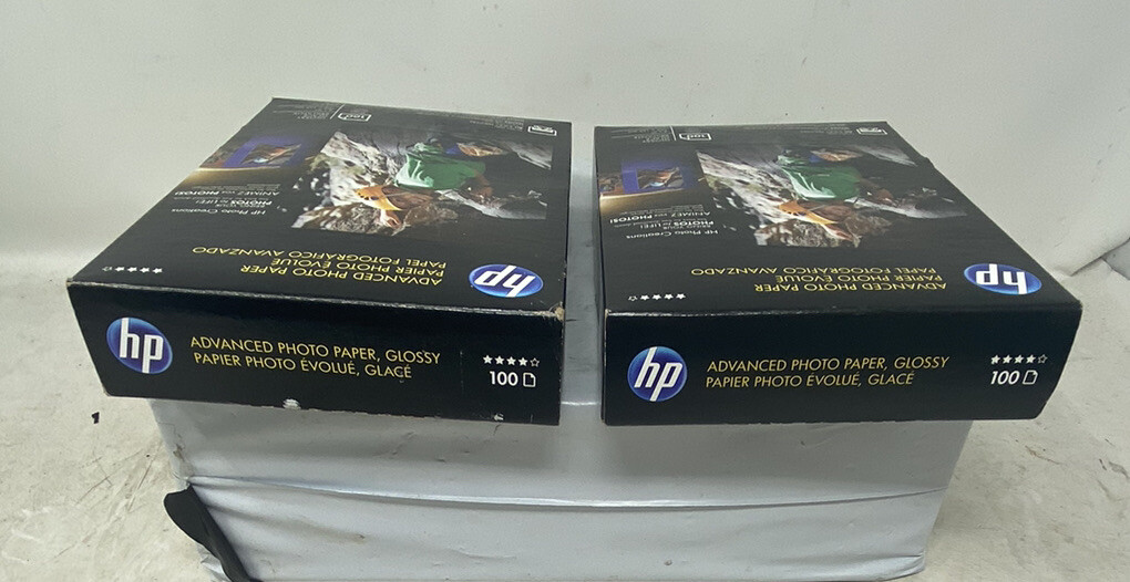 New HP Advanced Photo Glossy Q6638A Paper 2 Pack 100 Sheets 4″x6″ InkJet Printer
