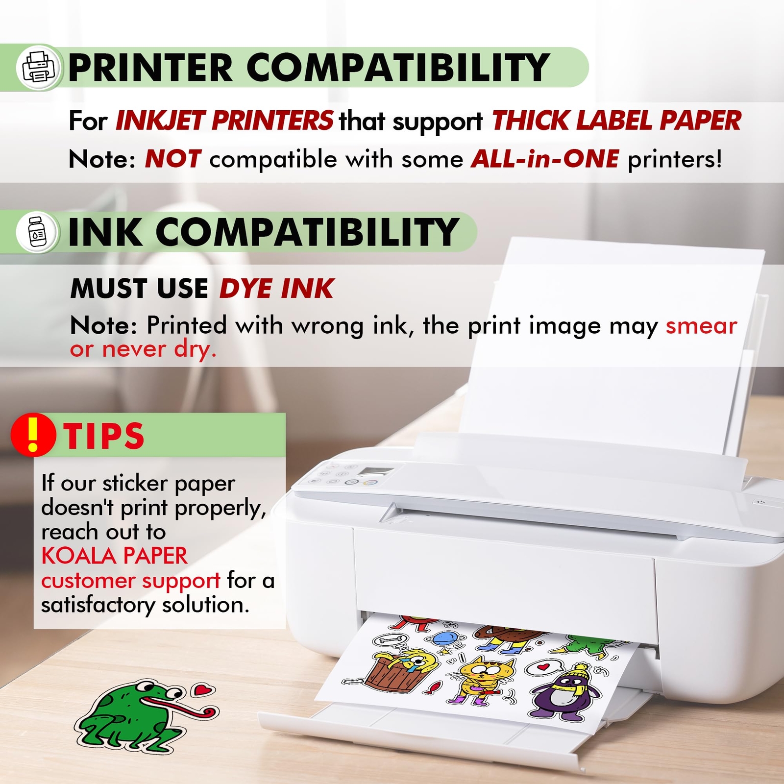 Waterproof Printable Vinyl Sticker Paper for Inkjet Printer – 15 Clear White A4