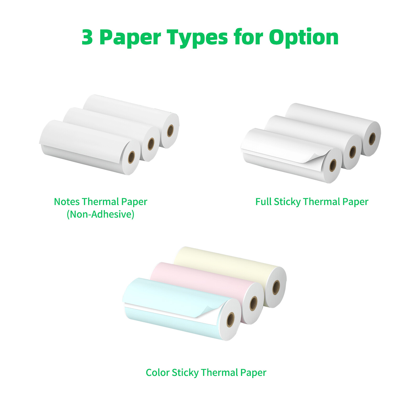 77 x 30mm Self-Adhesive Color Thermal Paper Sticker BPA-Free H5Z0